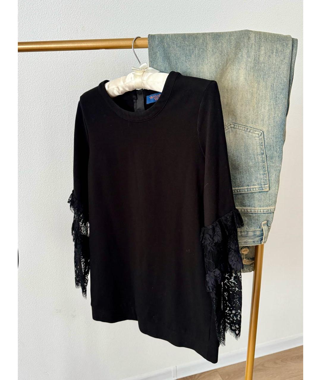 TRUSSARDI JEANS Черный вискозный джемпер / свитер, фото 9