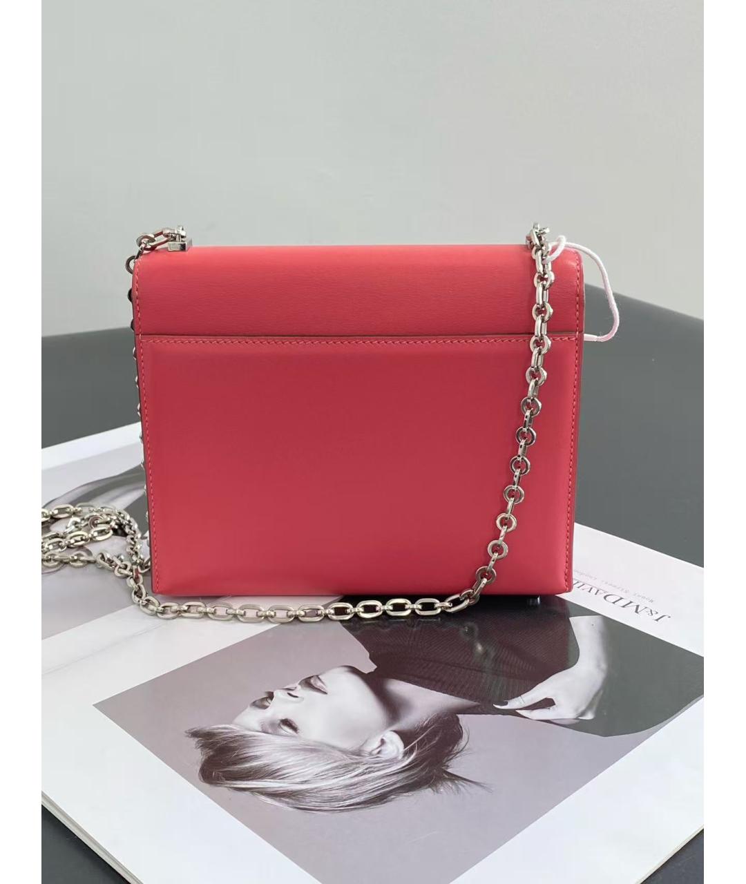 HERMES Розовая кожаная сумка через плечо, фото 3