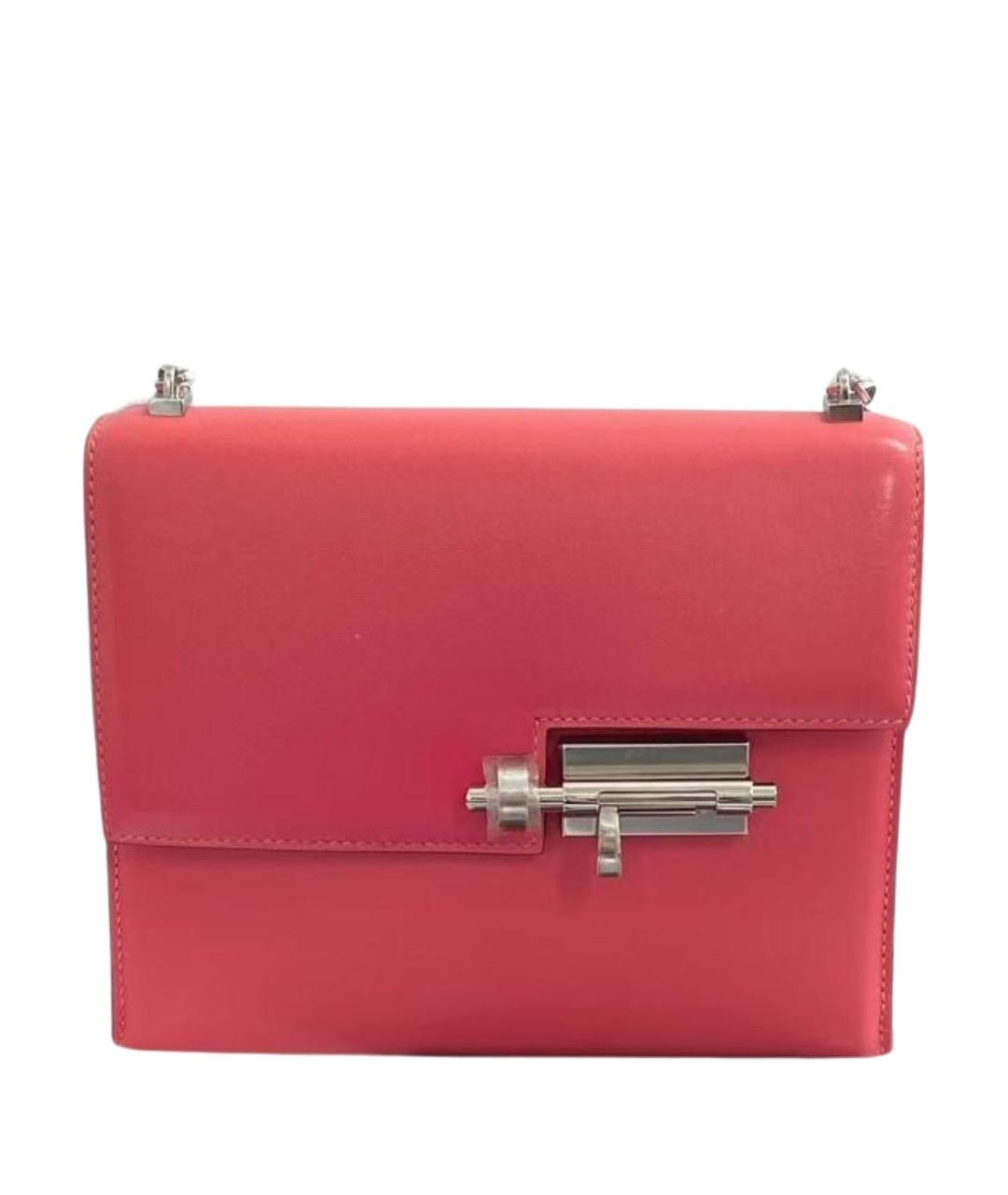 HERMES Розовая кожаная сумка через плечо, фото 1