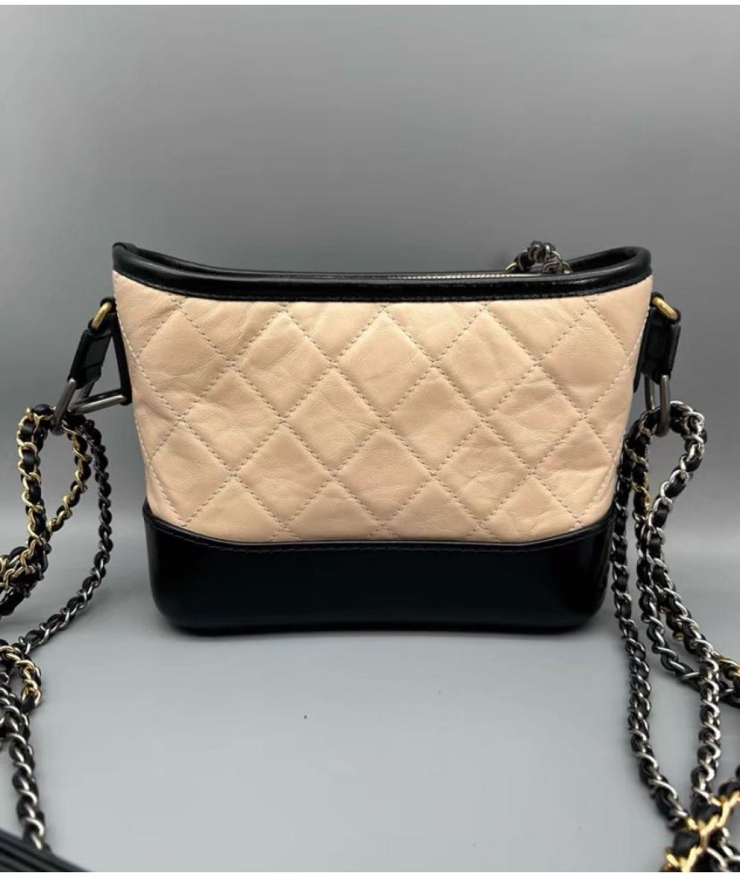 CHANEL Бежевая кожаная сумка через плечо, фото 2