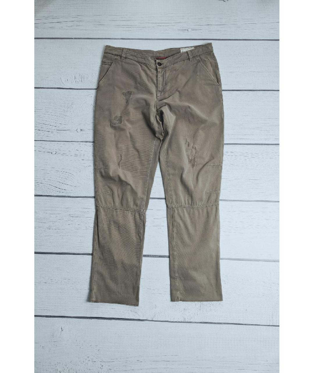 BRUNELLO CUCINELLI Бежевые хлопко-кашемировые джинсы, фото 6