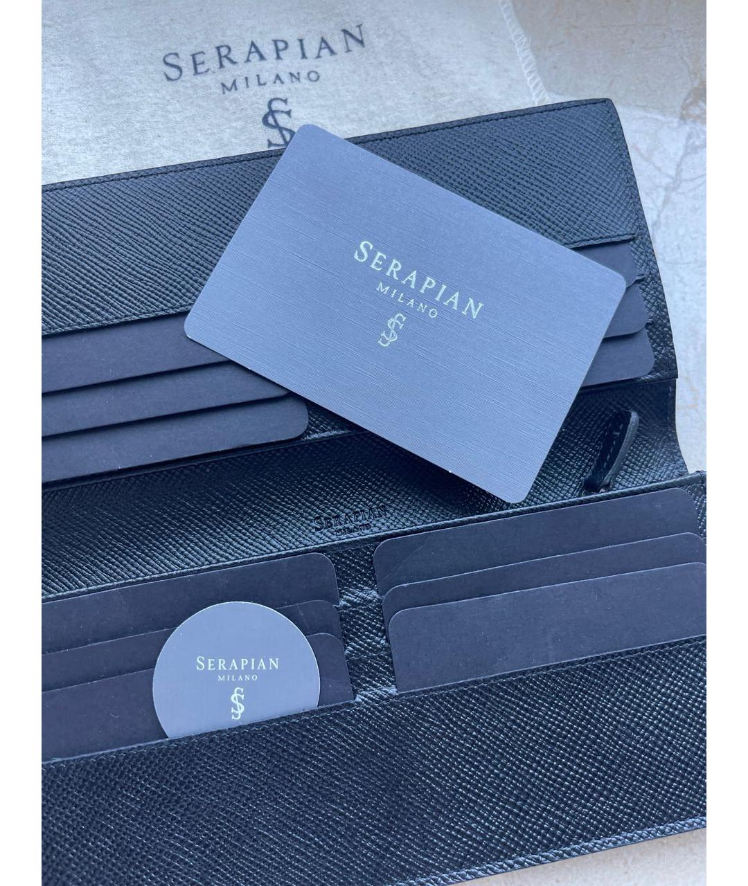 SERAPIAN Коричневый кожаный кошелек, фото 3