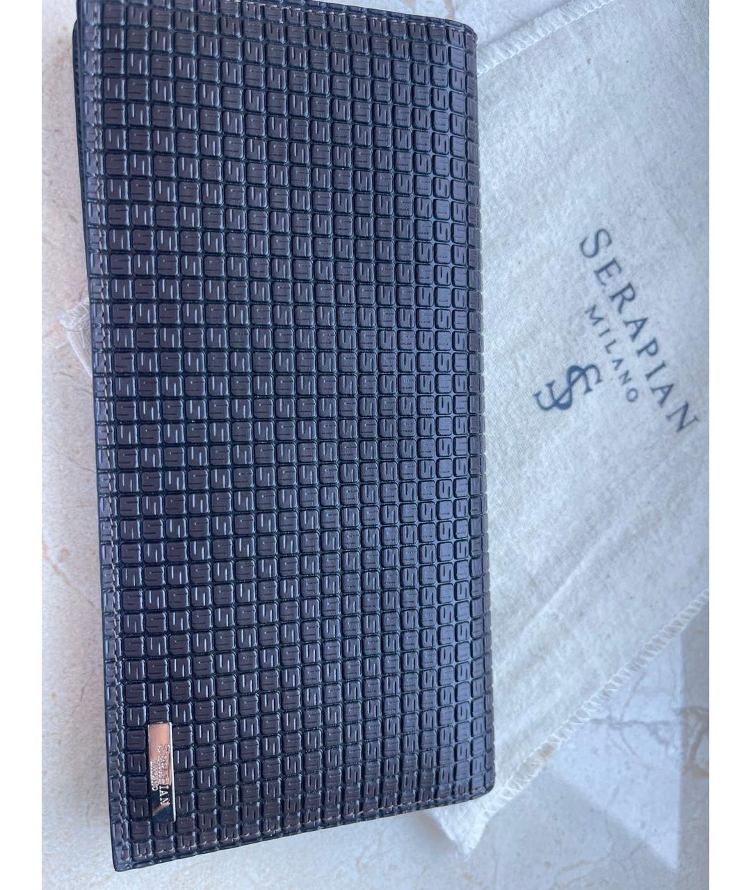 SERAPIAN Коричневый кожаный кошелек, фото 2