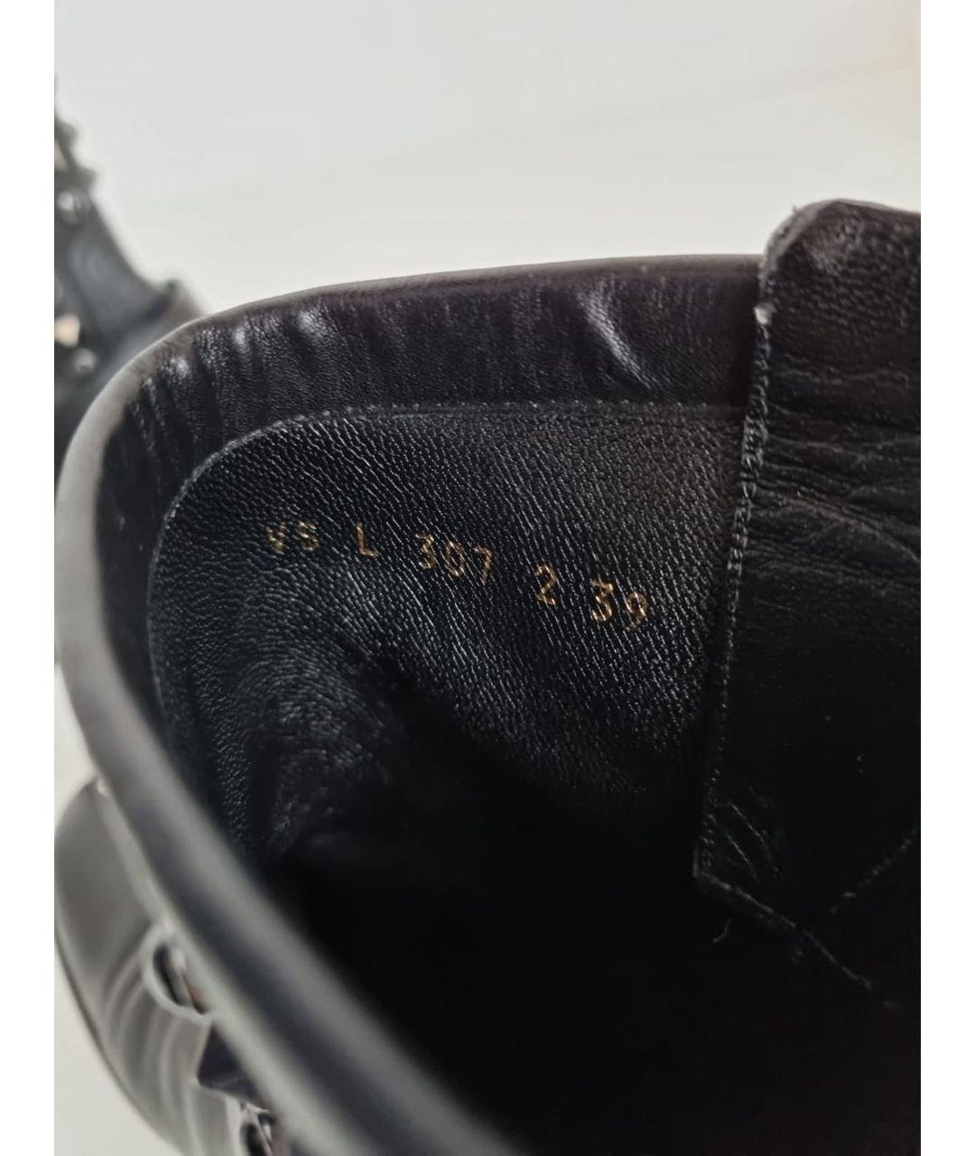 VALENTINO Черные кожаные ботинки, фото 5