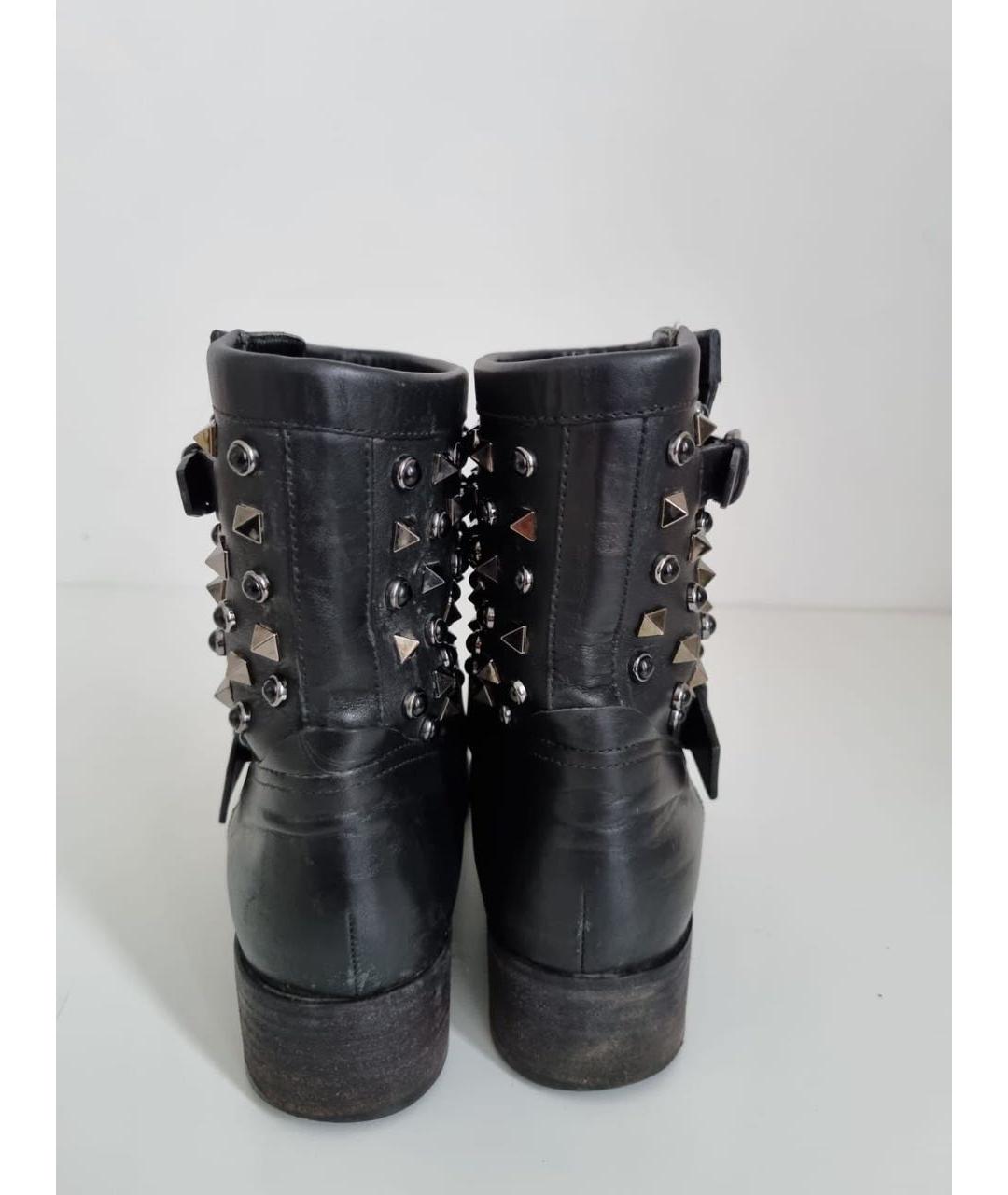 VALENTINO Черные кожаные ботинки, фото 2