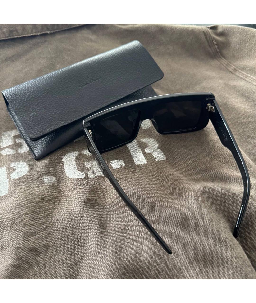 RICK OWENS Черные пластиковые солнцезащитные очки, фото 2