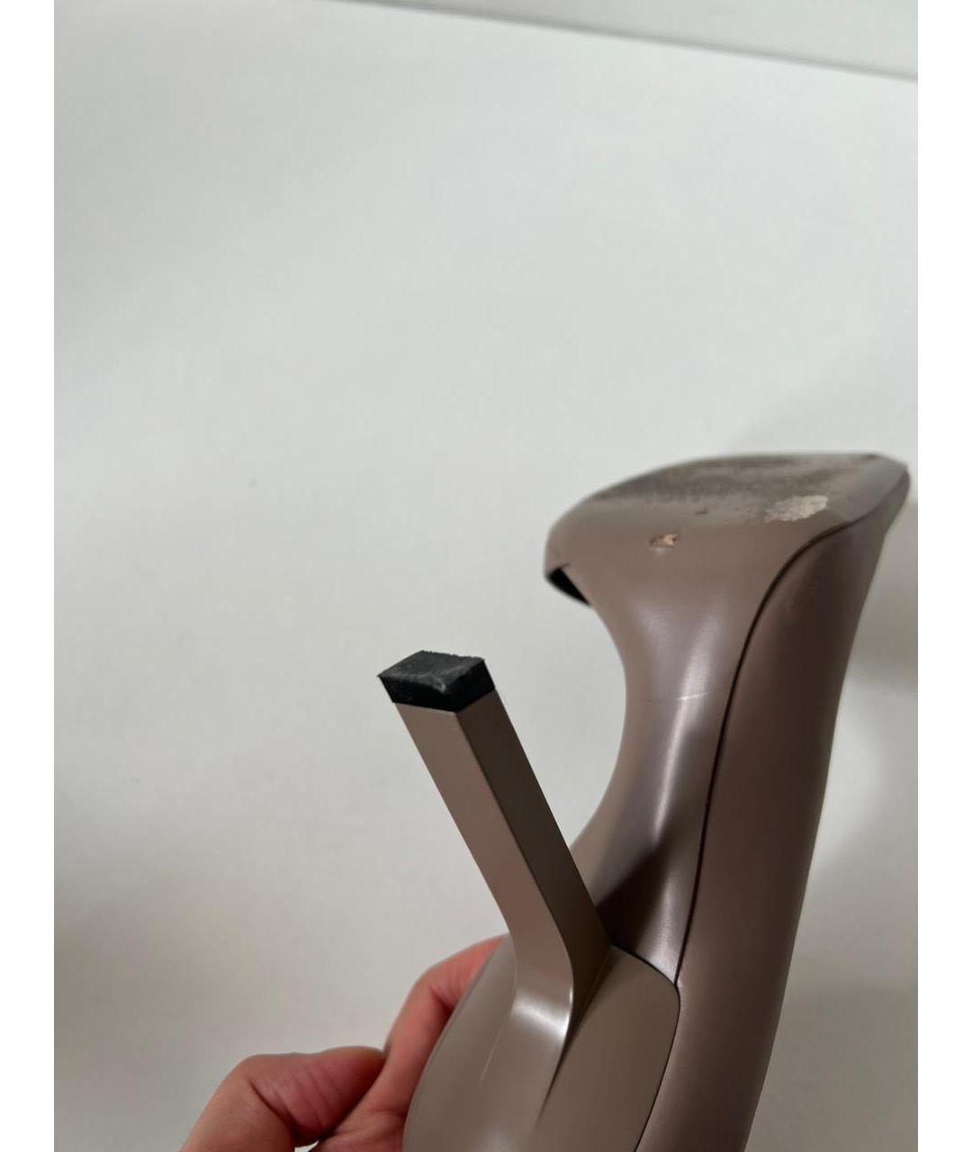 BALENCIAGA Коричневые кожаные туфли, фото 6