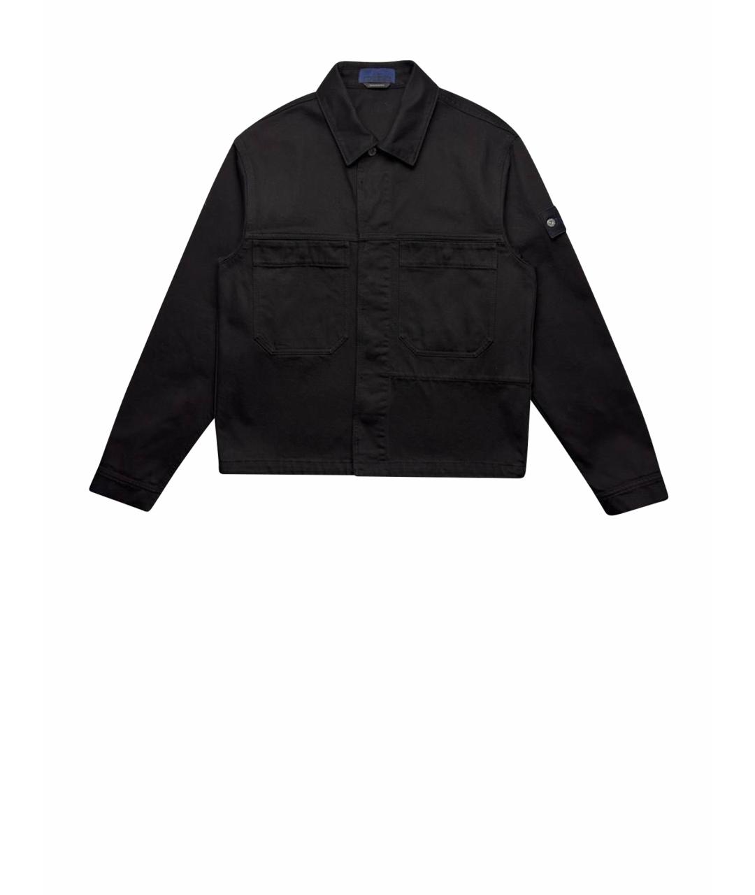 STONE ISLAND Черная хлопковая куртка, фото 1