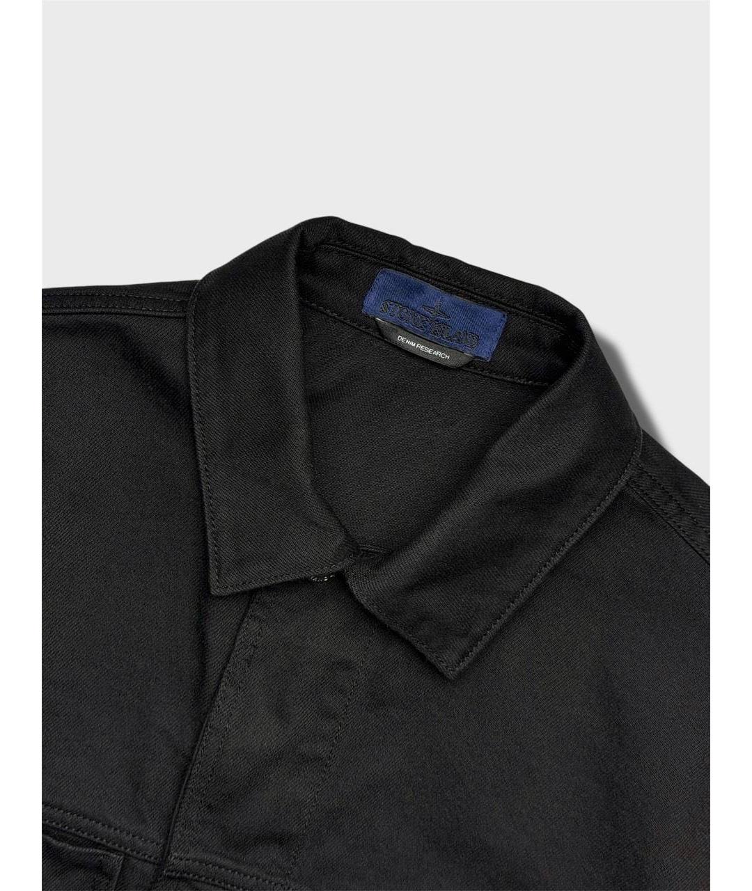 STONE ISLAND Черная хлопковая куртка, фото 3