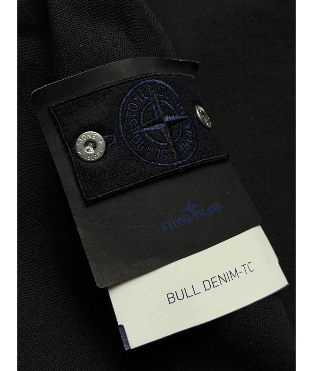 STONE ISLAND Черная хлопковая куртка, фото 5