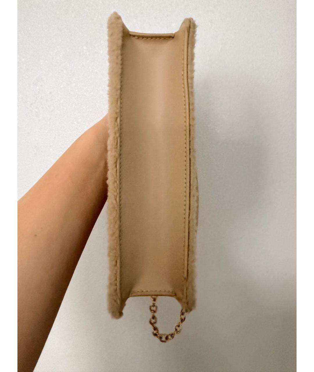 CELINE Бежевая кожаная сумка через плечо, фото 6