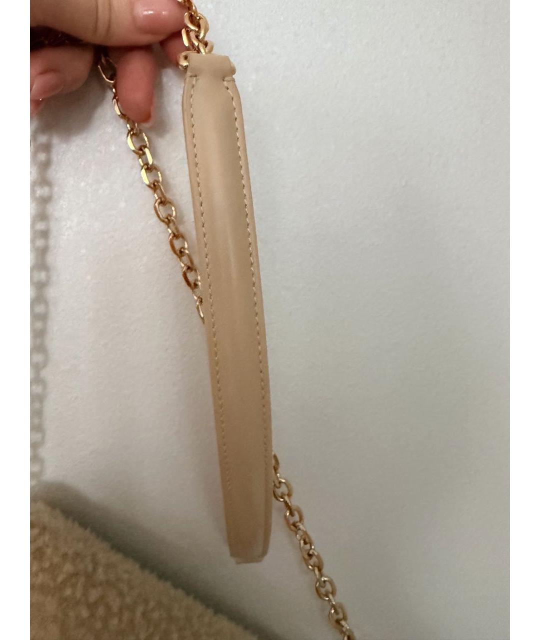 CELINE Бежевая кожаная сумка через плечо, фото 7