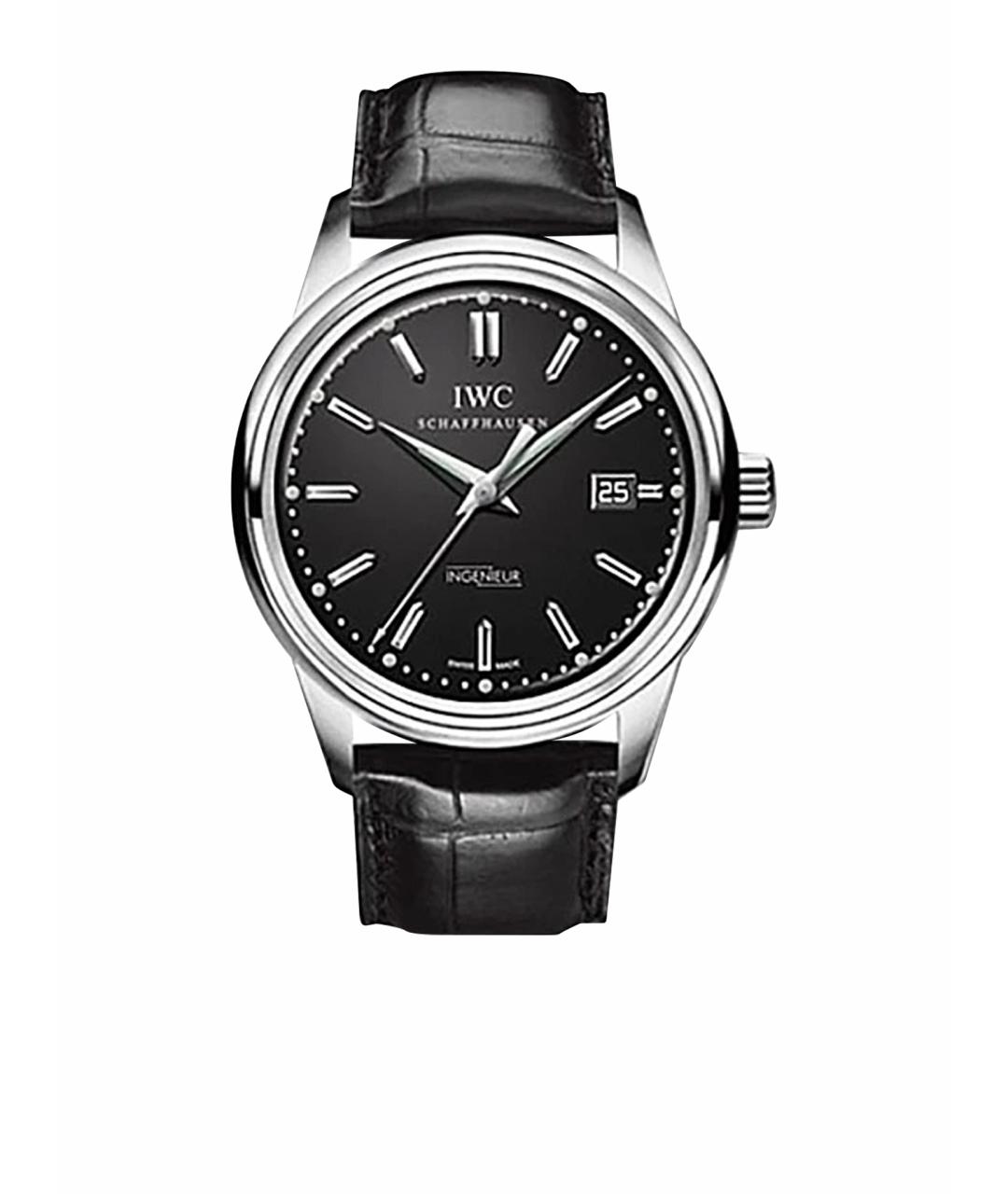IWC Черные металлические часы, фото 1