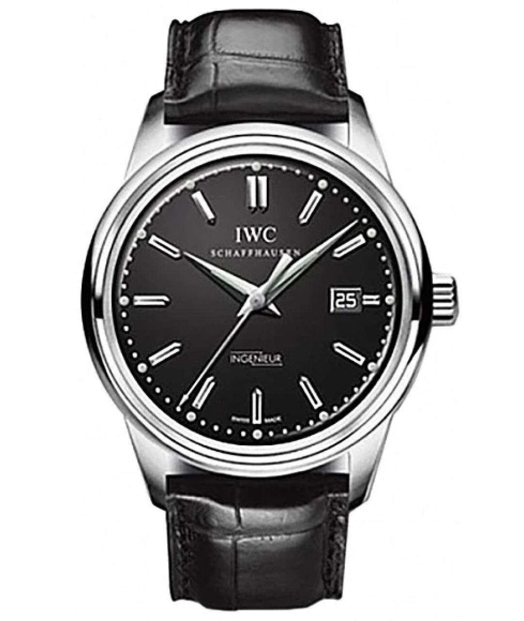 IWC Черные металлические часы, фото 6