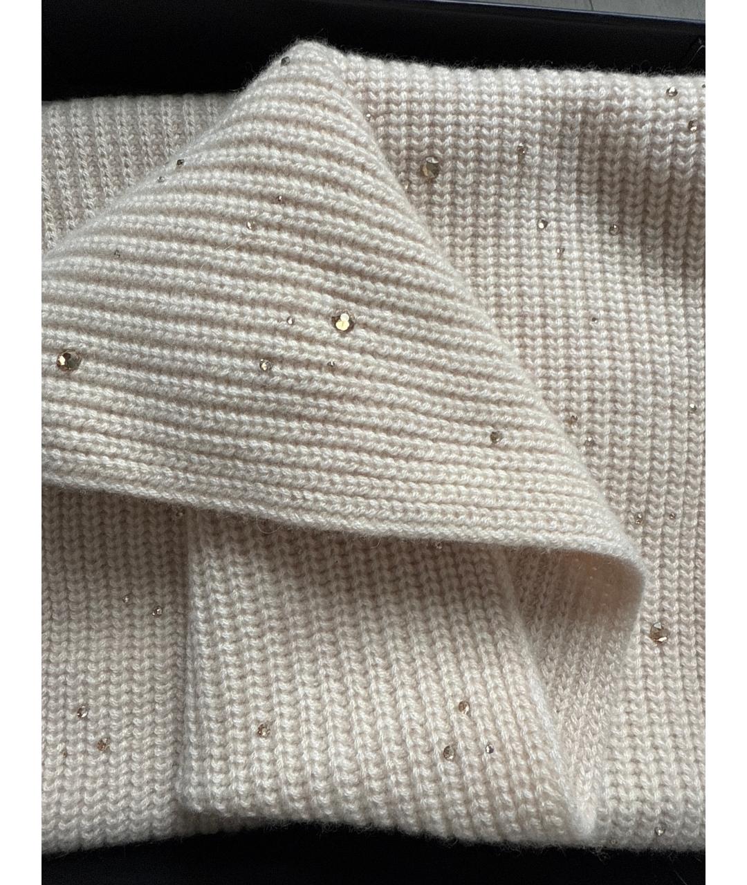 WILLIAM SHARP Бежевый кашемировый шарф, фото 2