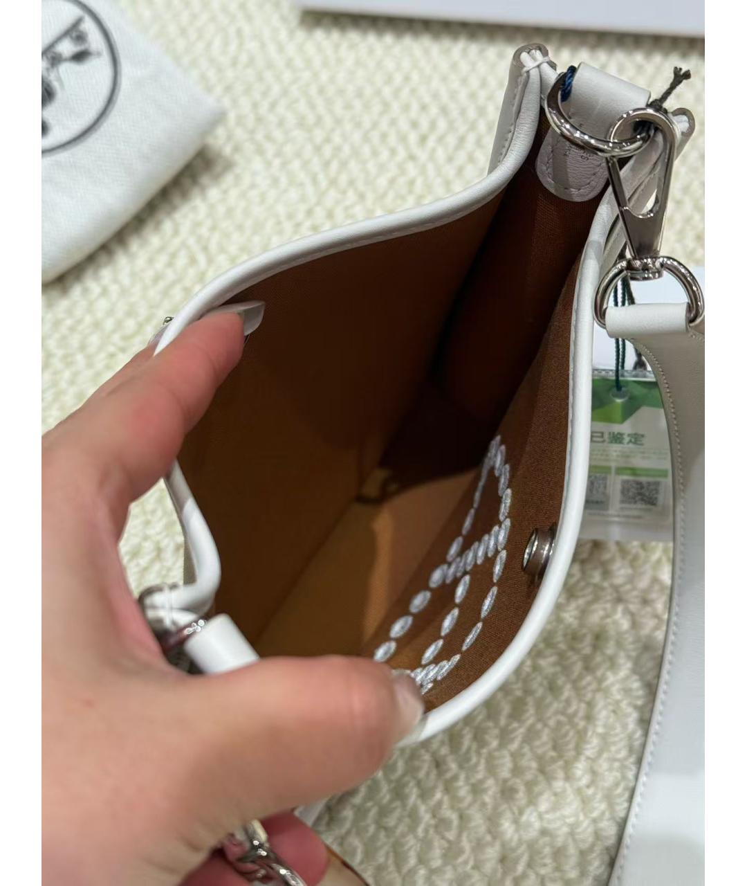 HERMES Коричневая тканевая сумка через плечо, фото 5