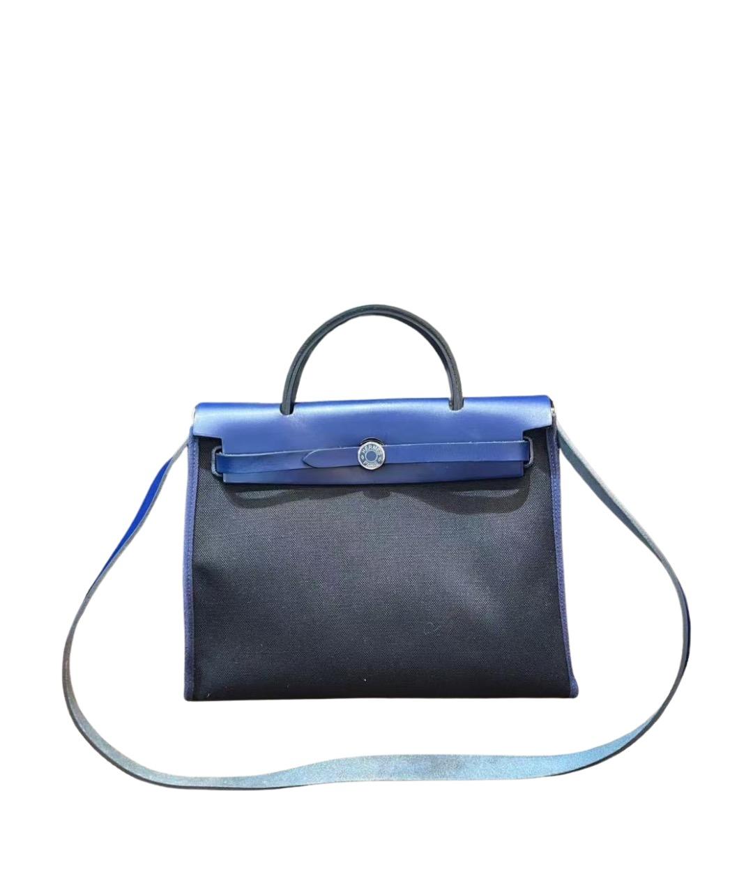 HERMES Синяя тканевая сумка через плечо, фото 1
