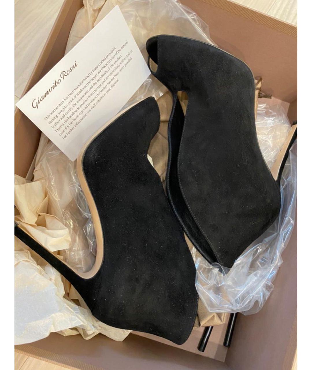 GIANVITO ROSSI Черные замшевые ботильоны, фото 2