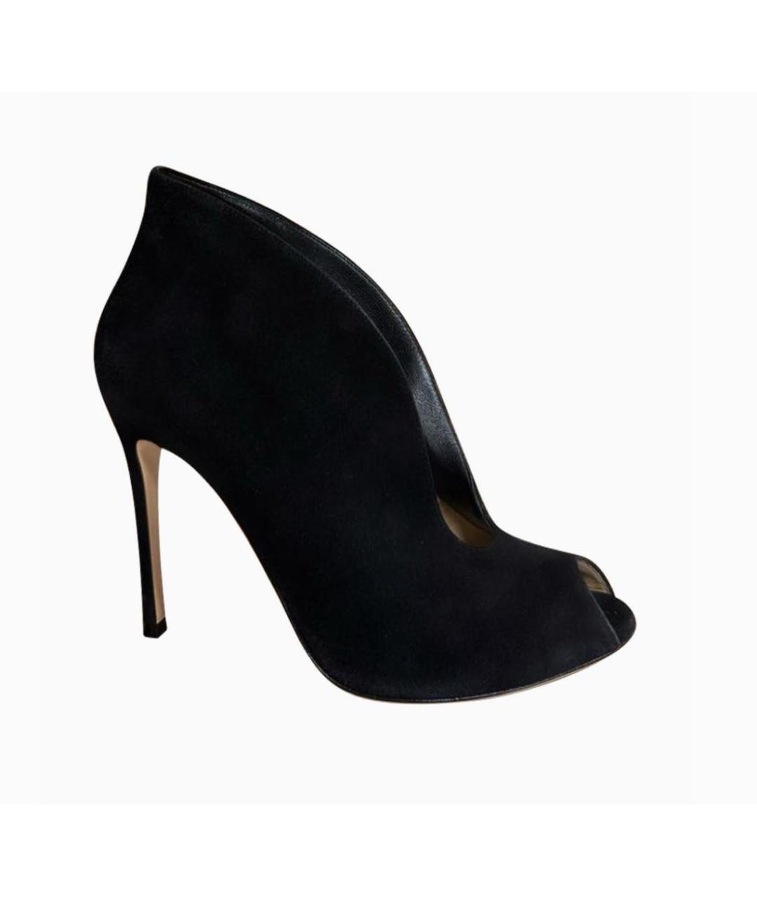 GIANVITO ROSSI Черные замшевые ботильоны, фото 5