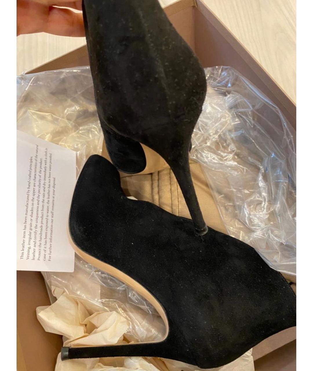 GIANVITO ROSSI Черные замшевые ботильоны, фото 3