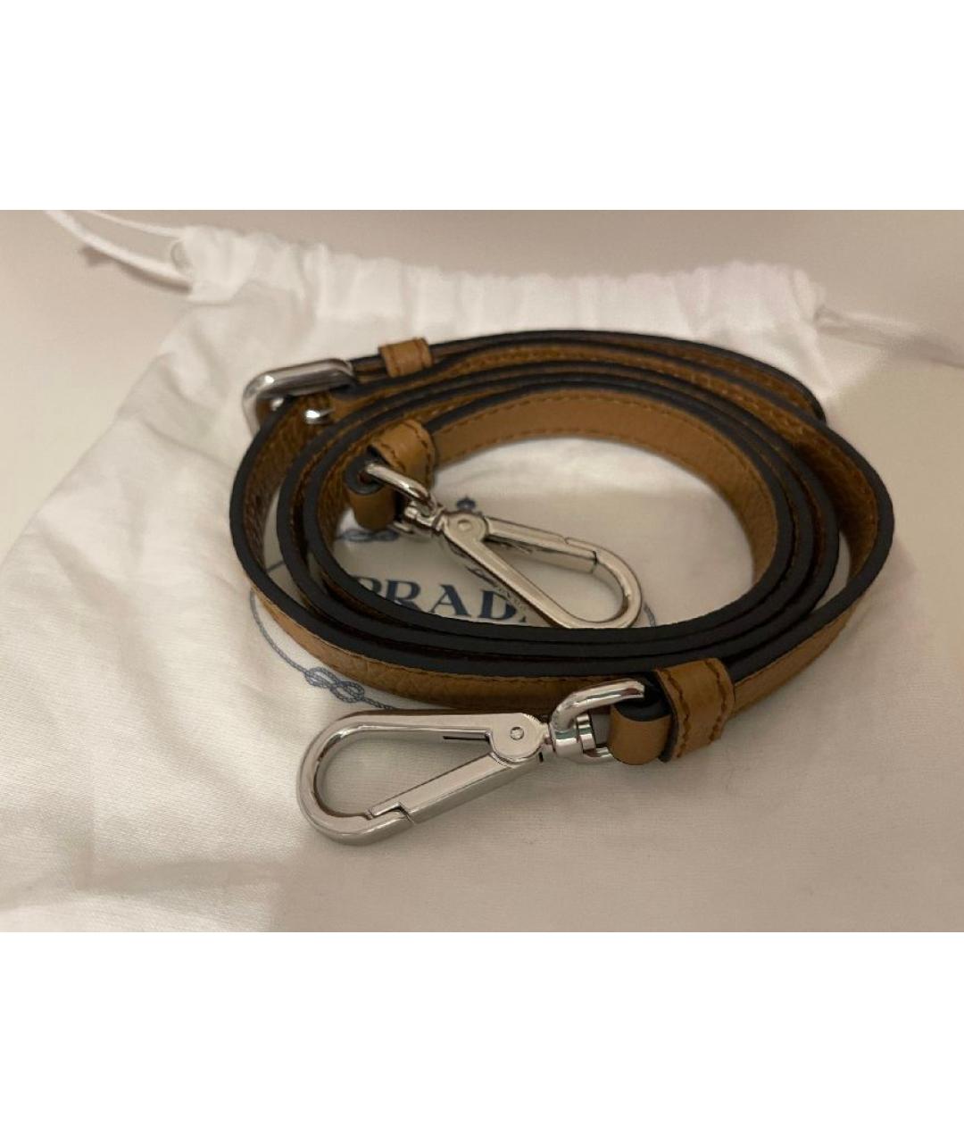 PRADA Коричневая кожаная сумка тоут, фото 7