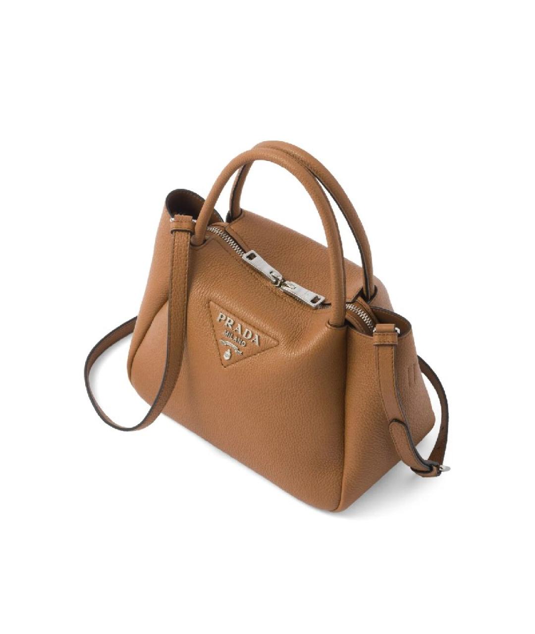 PRADA Коричневая кожаная сумка тоут, фото 3