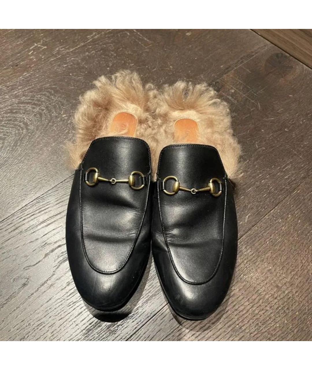 GUCCI Черные кожаные мюли, фото 6