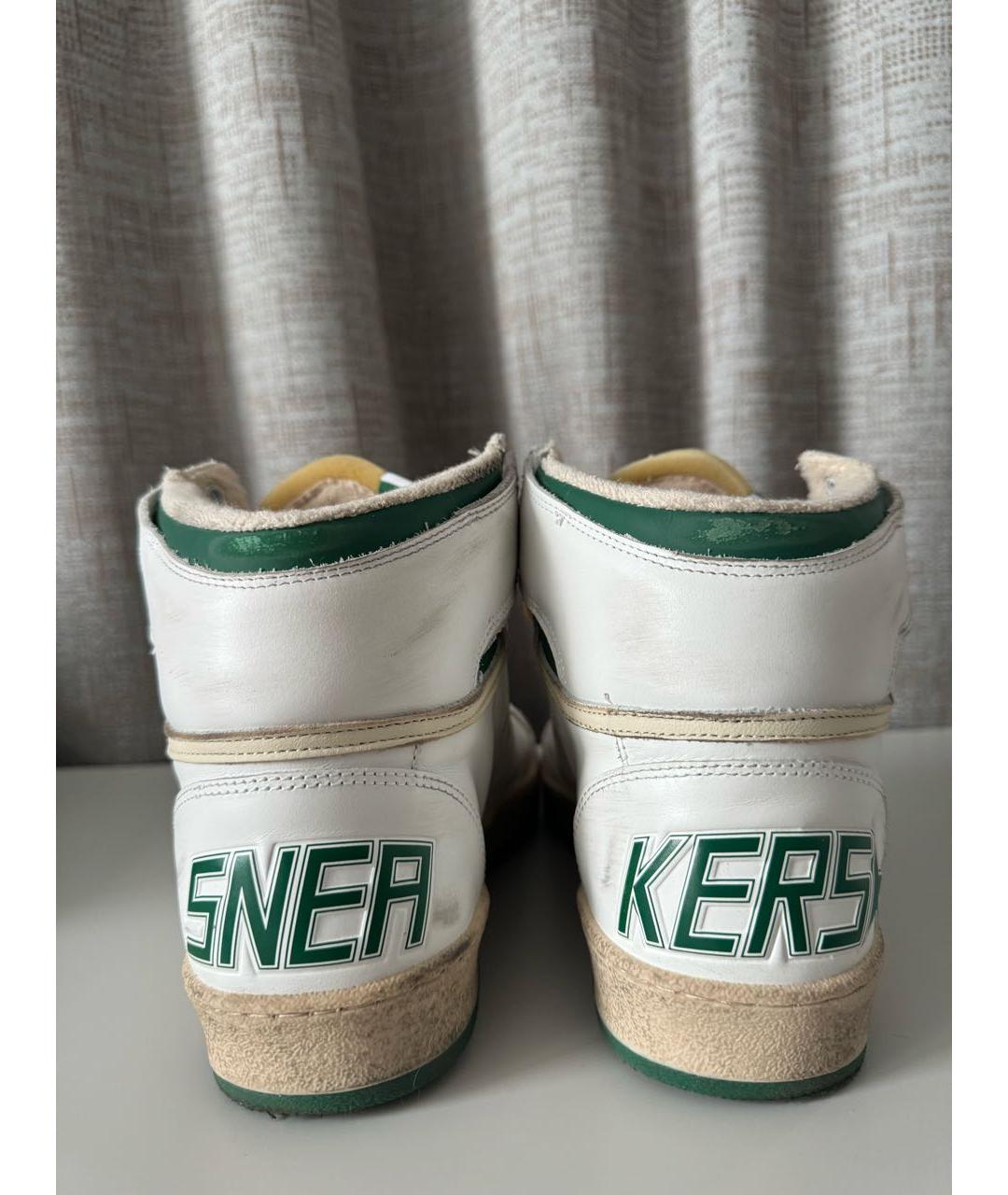 GOLDEN GOOSE DELUXE BRAND Белые кожаные высокие кроссовки / кеды, фото 3