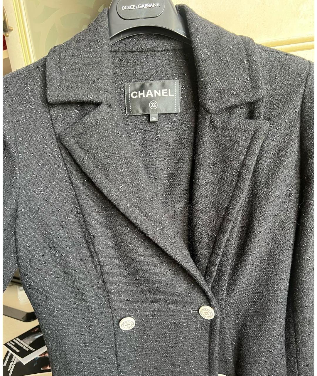 CHANEL Черное пальто, фото 4