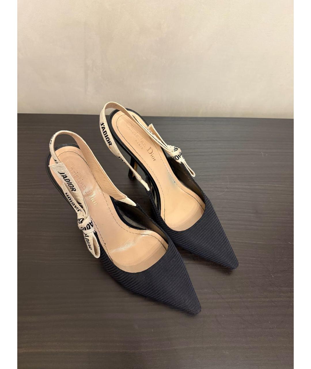 CHRISTIAN DIOR Черные текстильные туфли, фото 6