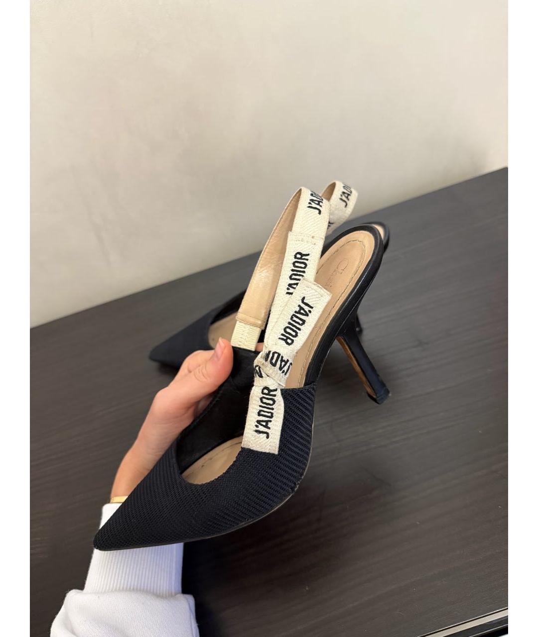 CHRISTIAN DIOR Черные текстильные туфли, фото 7