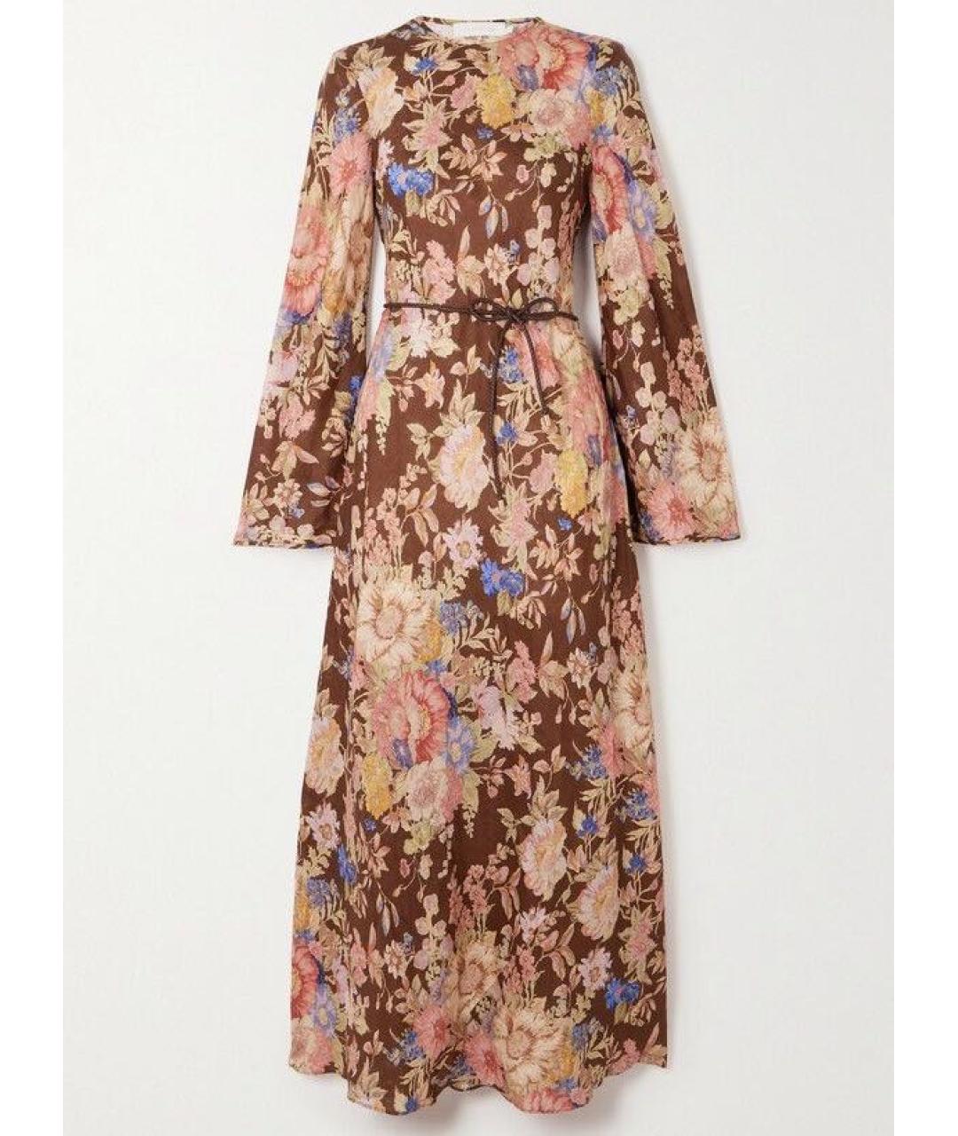 ZIMMERMANN Коричневое коктейльное платье, фото 5