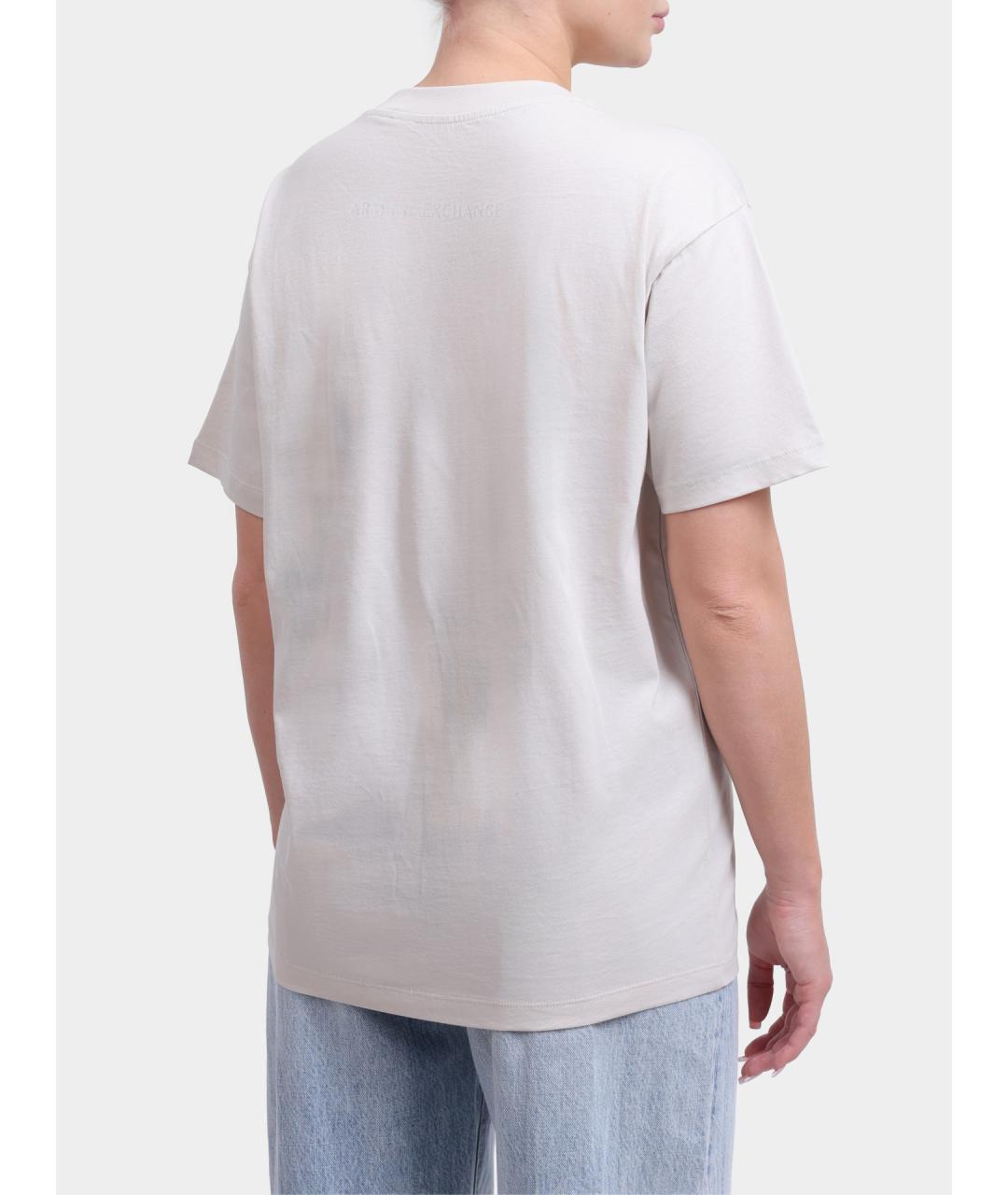 ARMANI EXCHANGE Белая хлопковая футболка, фото 5
