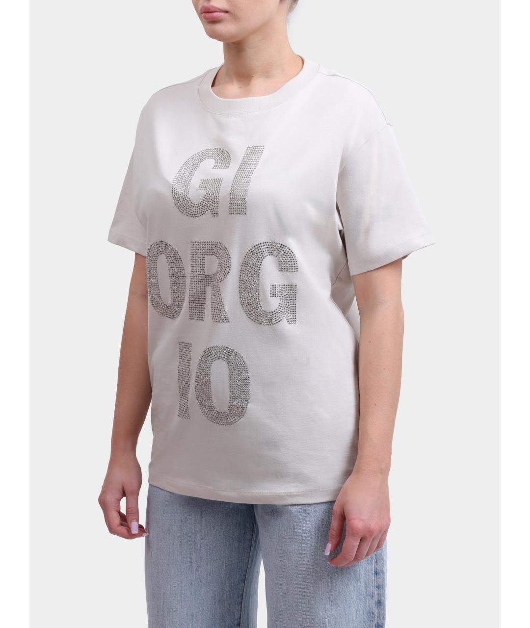 ARMANI EXCHANGE Белая хлопковая футболка, фото 3