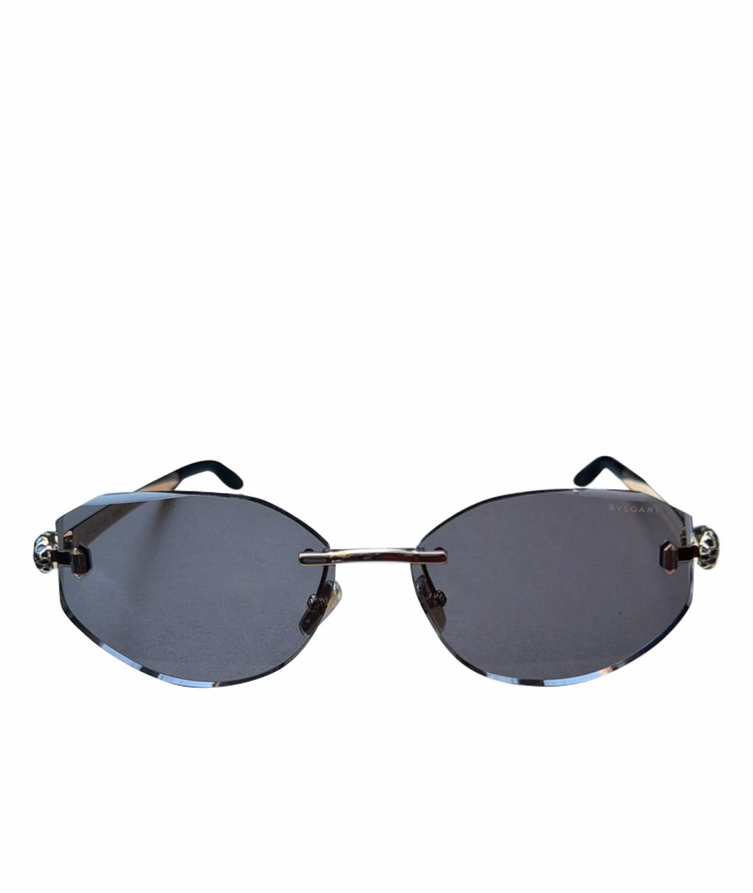 BVLGARI Серые металлические солнцезащитные очки, фото 1