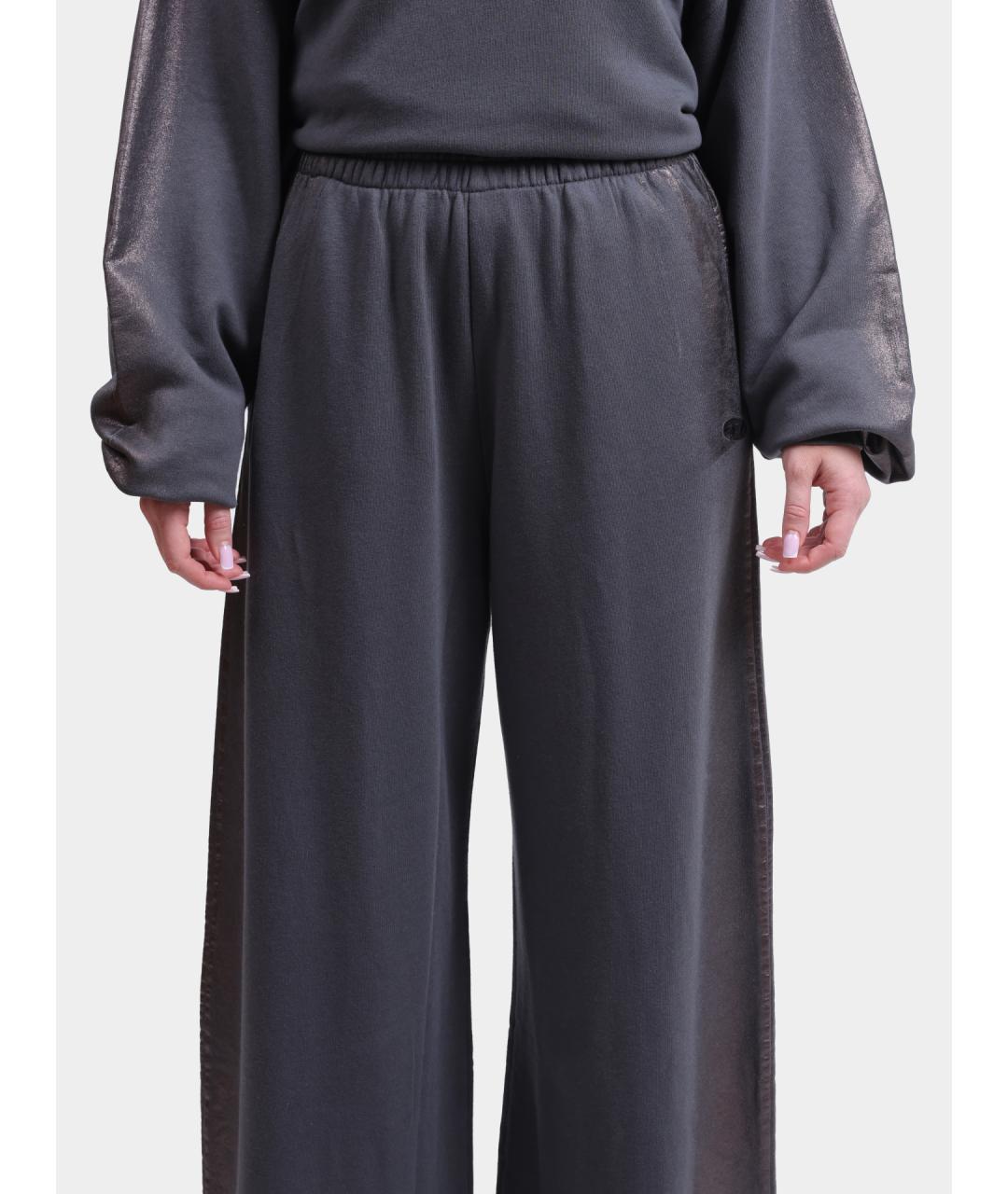 DIESEL Серые хлопковые прямые брюки, фото 4