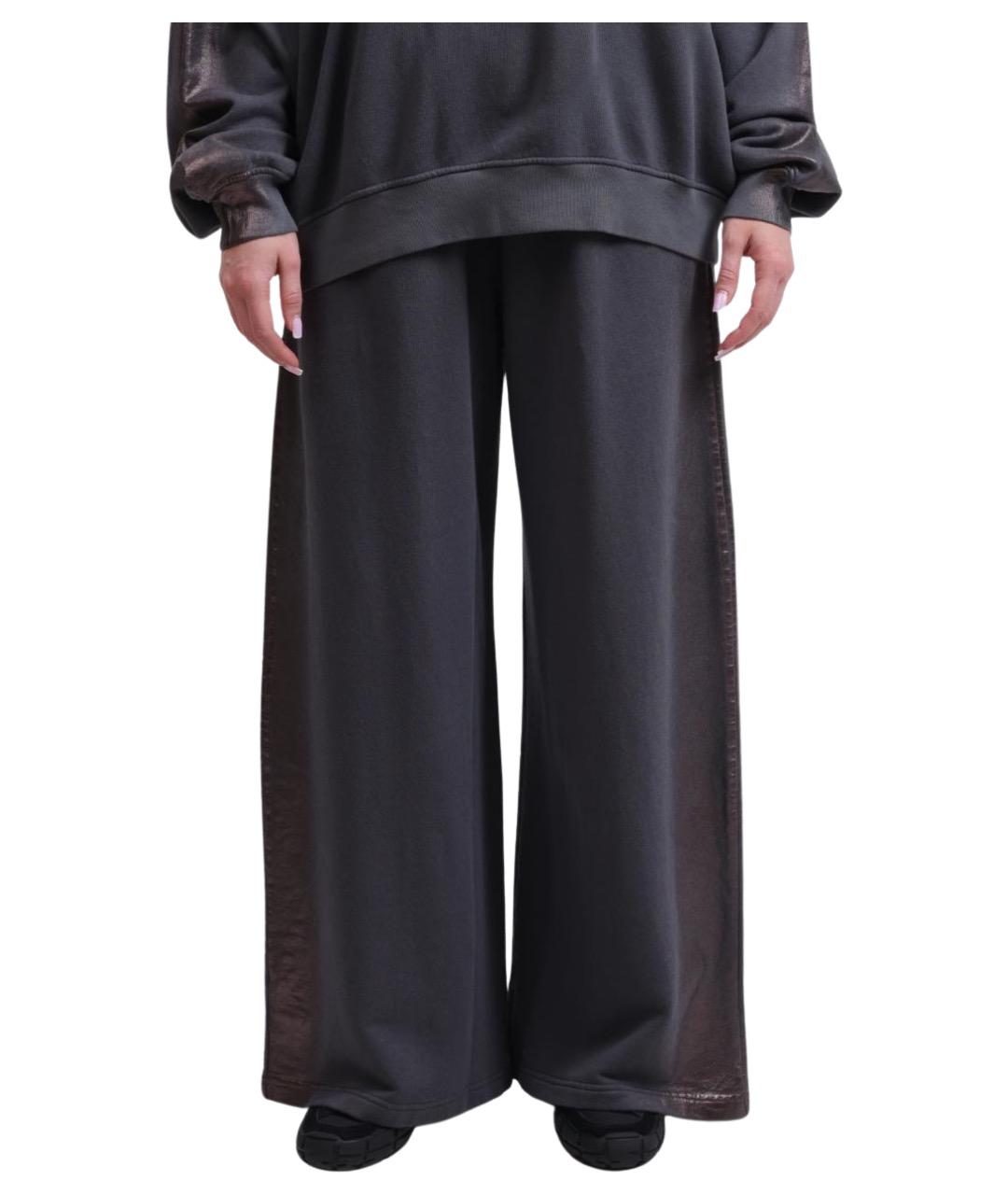 DIESEL Серые хлопковые прямые брюки, фото 1