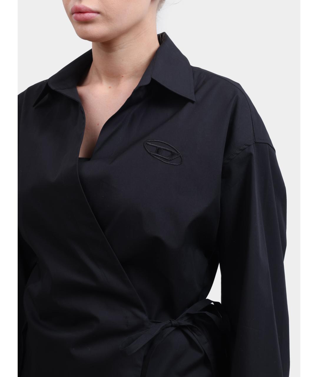 DIESEL Черная хлопковая рубашка, фото 4