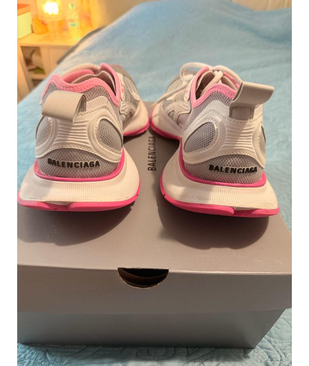 BALENCIAGA Розовые текстильные кроссовки, фото 4