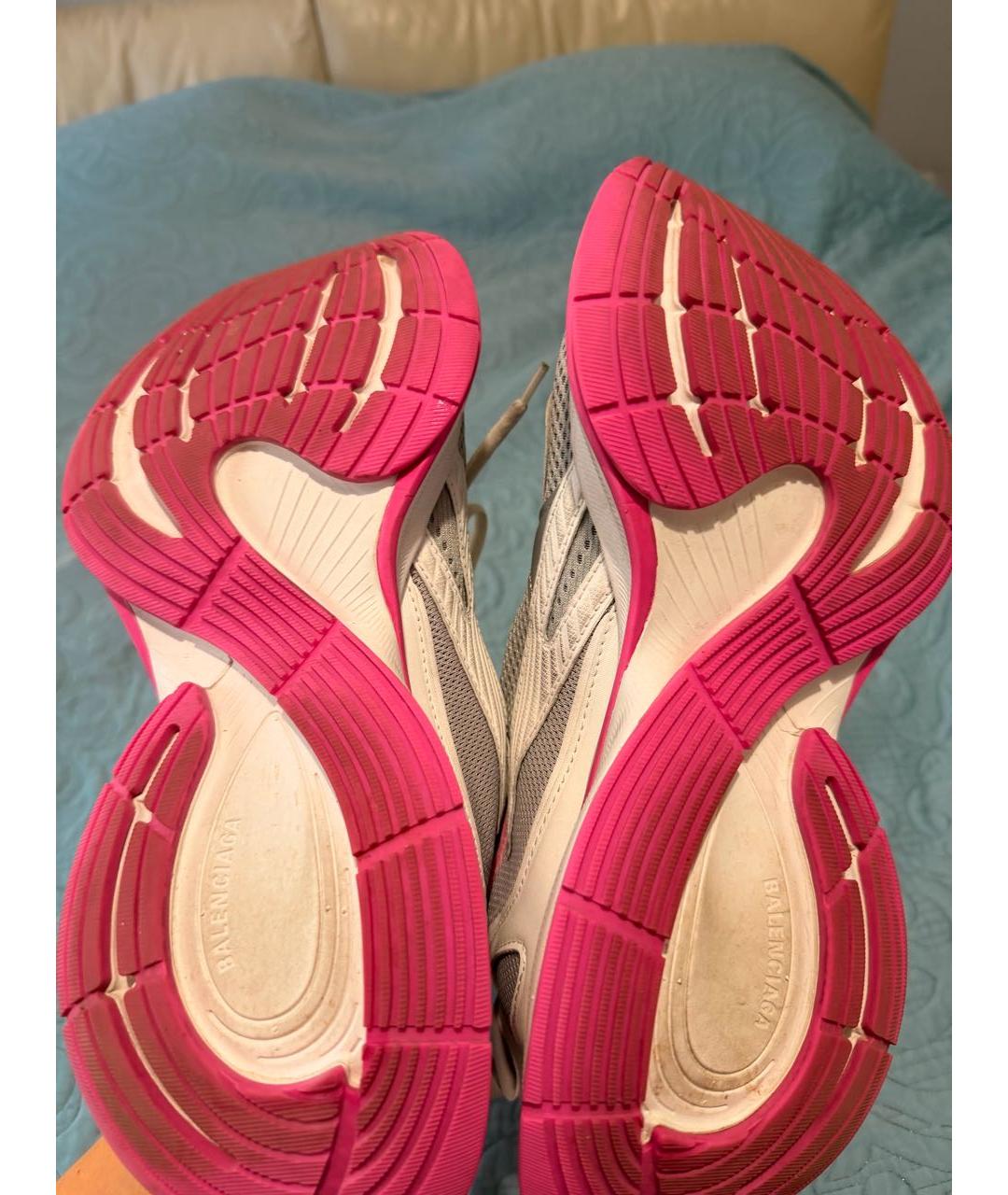 BALENCIAGA Розовые текстильные кроссовки, фото 6