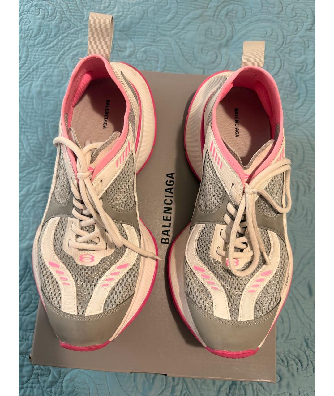BALENCIAGA Розовые текстильные кроссовки, фото 2