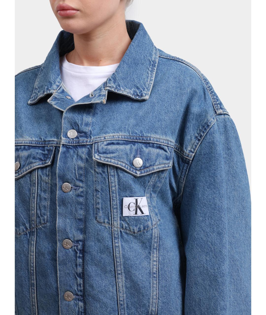 CALVIN KLEIN Голубая хлопковая куртка, фото 3