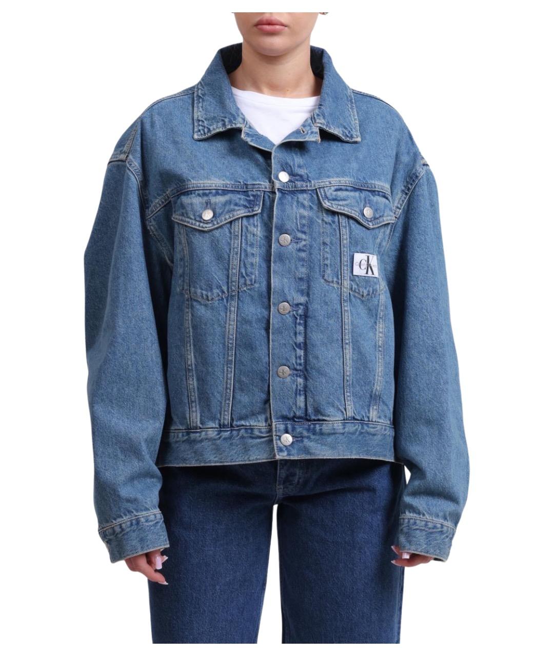 CALVIN KLEIN Голубая хлопковая куртка, фото 1