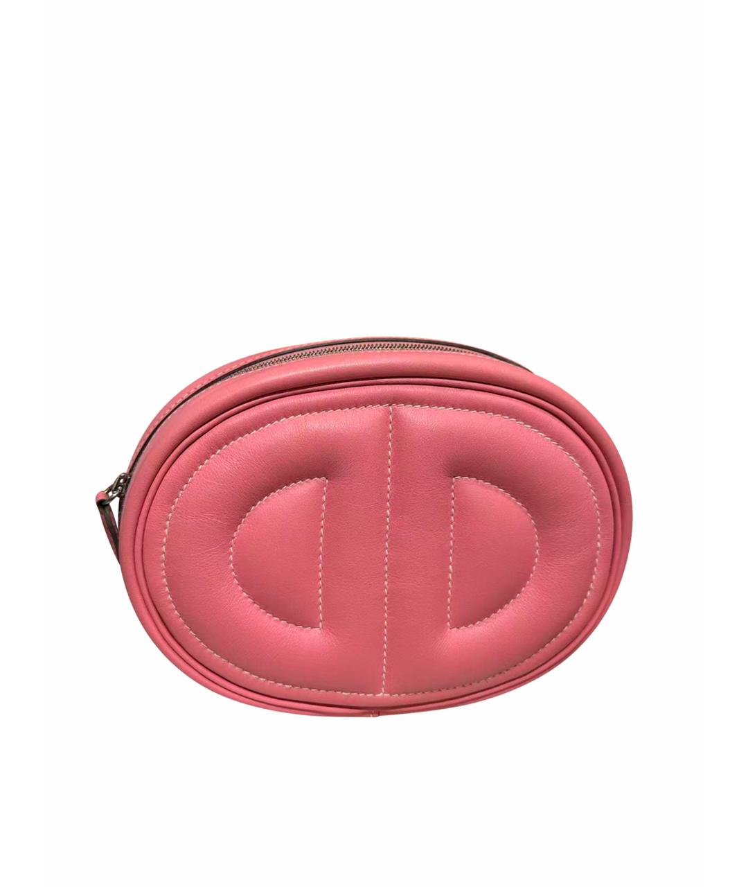 HERMES Розовая кожаная сумка через плечо, фото 1