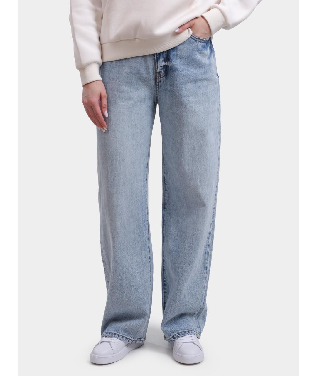 ARMANI EXCHANGE Голубые хлопковые прямые джинсы, фото 5