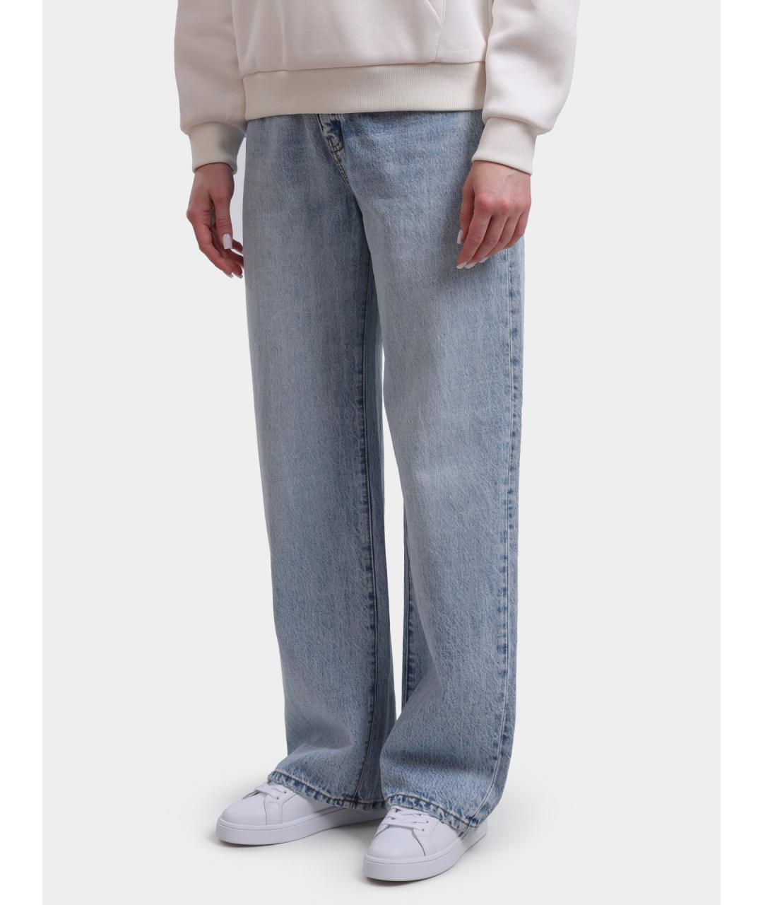ARMANI EXCHANGE Голубые хлопковые прямые джинсы, фото 2