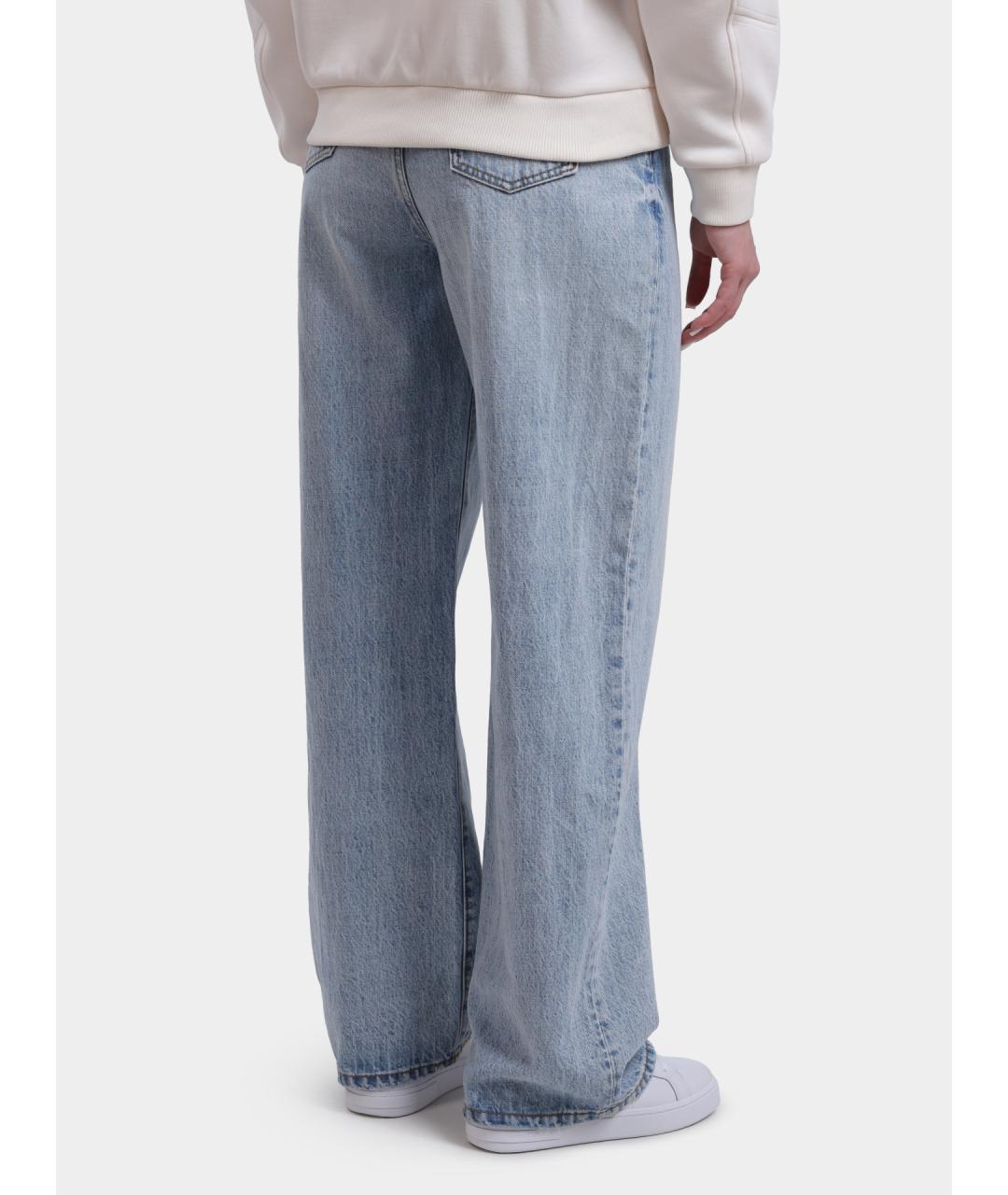 ARMANI EXCHANGE Голубые хлопковые прямые джинсы, фото 4