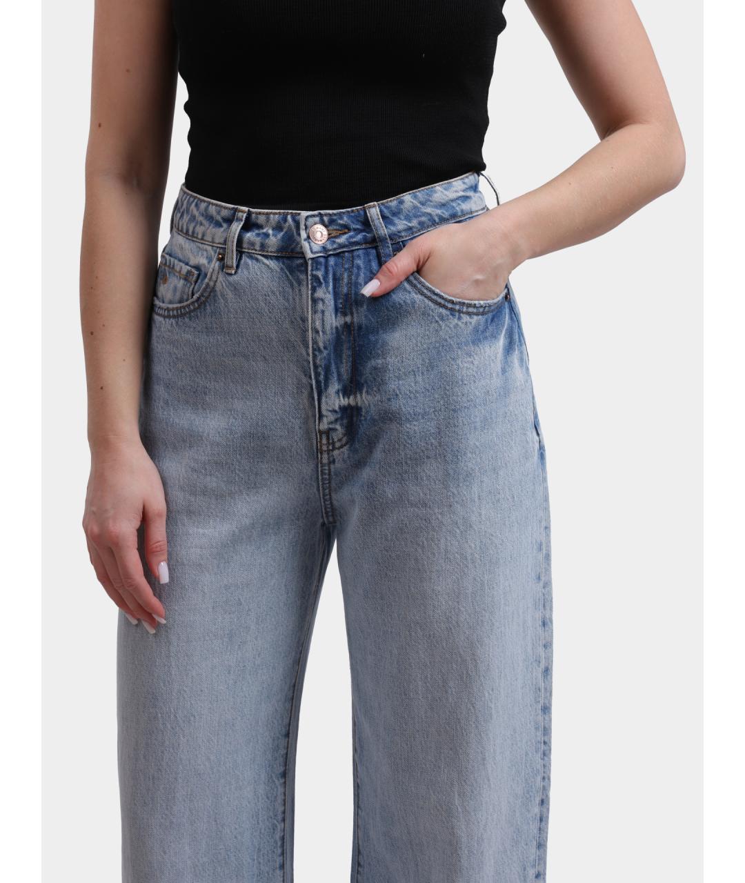 ARMANI EXCHANGE Голубые хлопковые прямые джинсы, фото 3