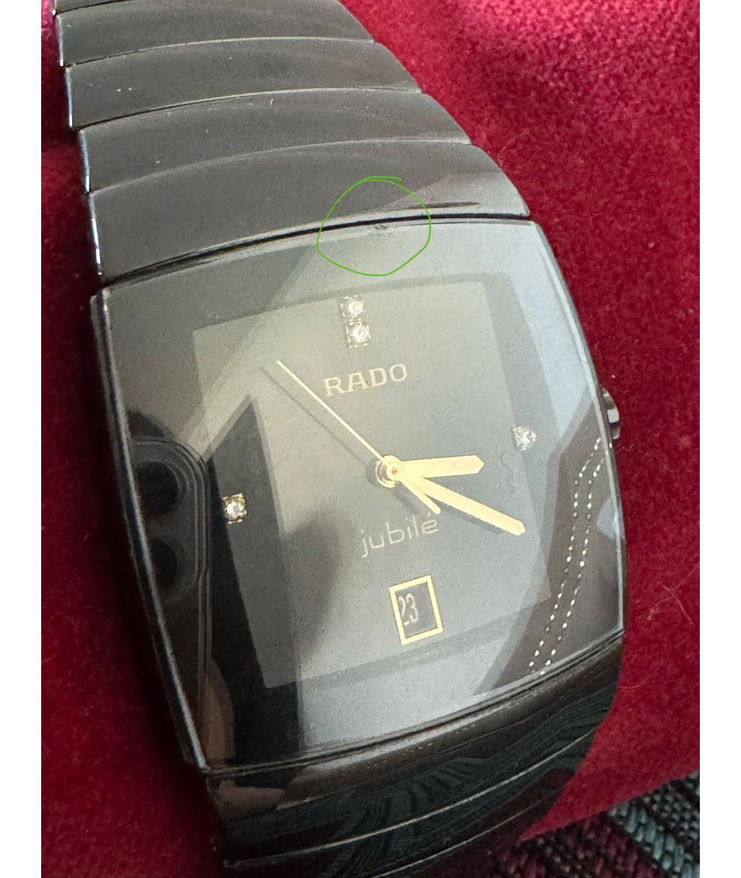 RADO Черные керамические часы, фото 7