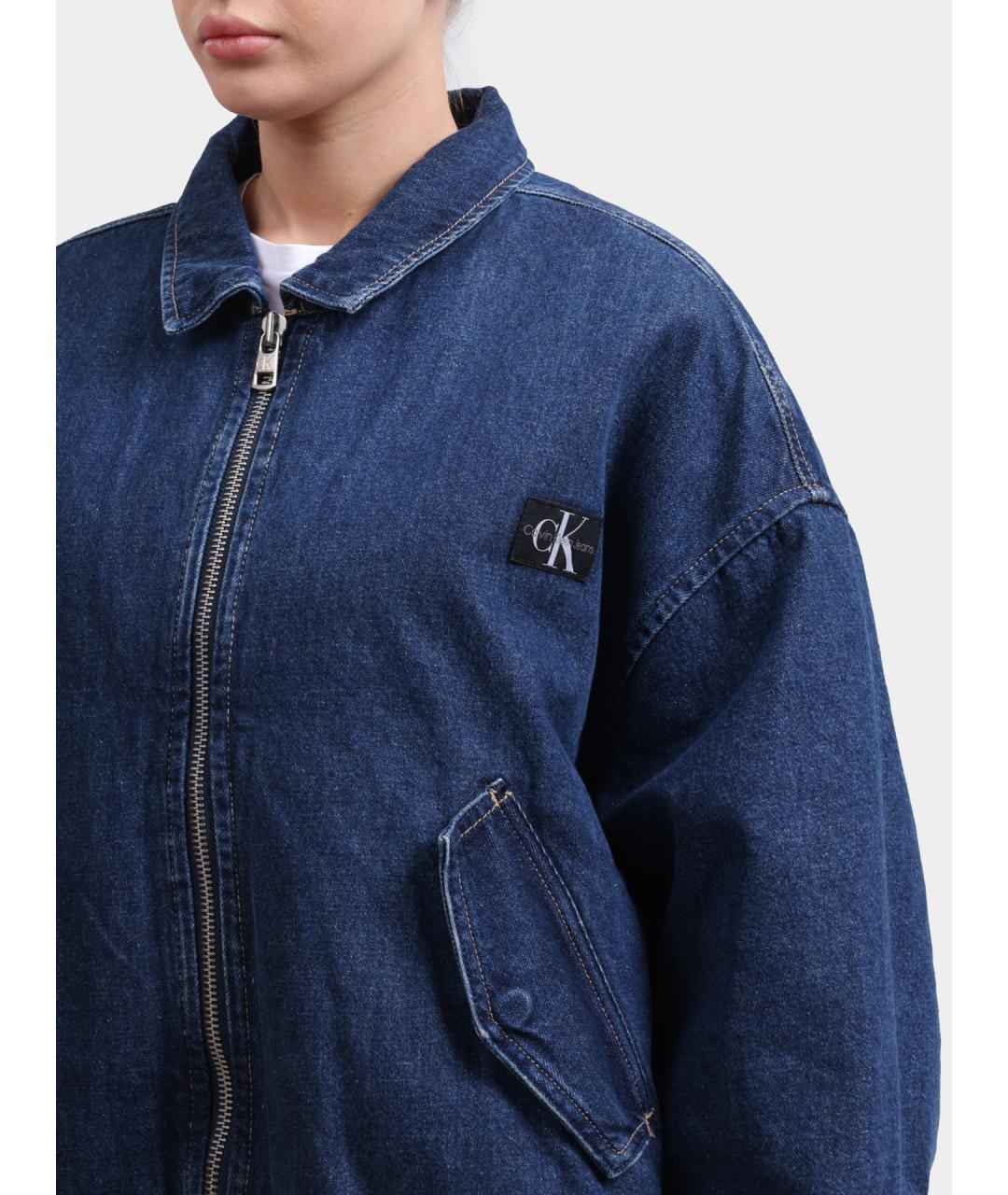 CALVIN KLEIN Синяя хлопковая куртка, фото 4